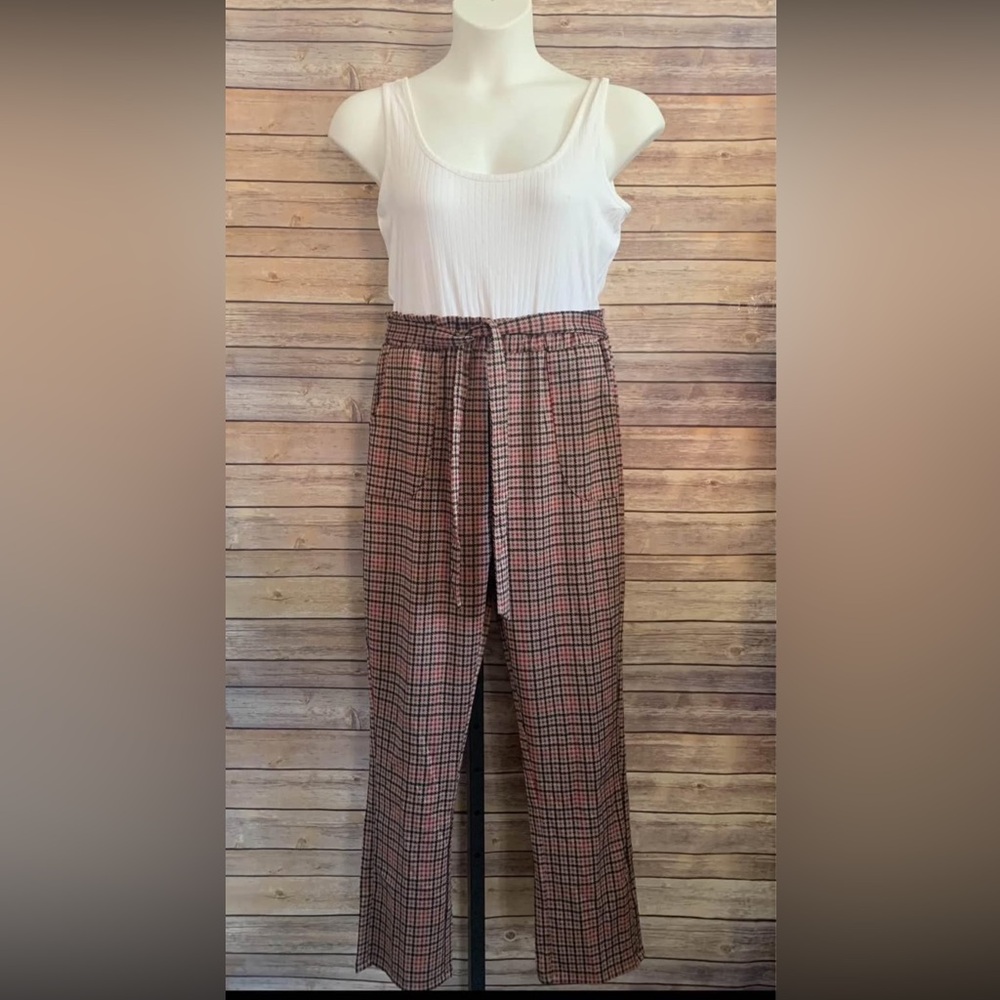 No Comment Plaid Women's Jumpsuit - Size XL